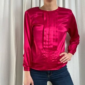 Nicole Blake Petites Magenta Blouse Size 4